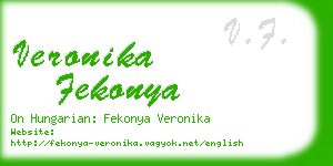 veronika fekonya business card